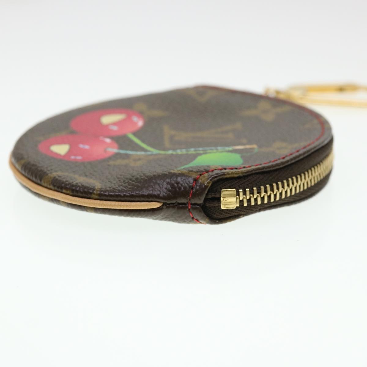 LOUIS VUITTON Monogram Cherry Porte Monnaie Ron Coin Purse M95043 LV Auth ac1922