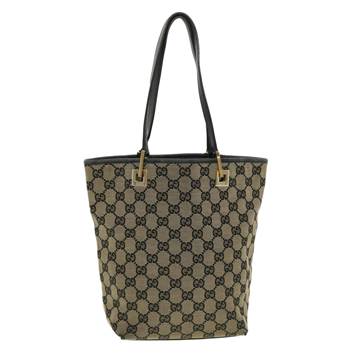 GUCCI GG Canvas Tote Bag Beige 0021099 Auth ac1930