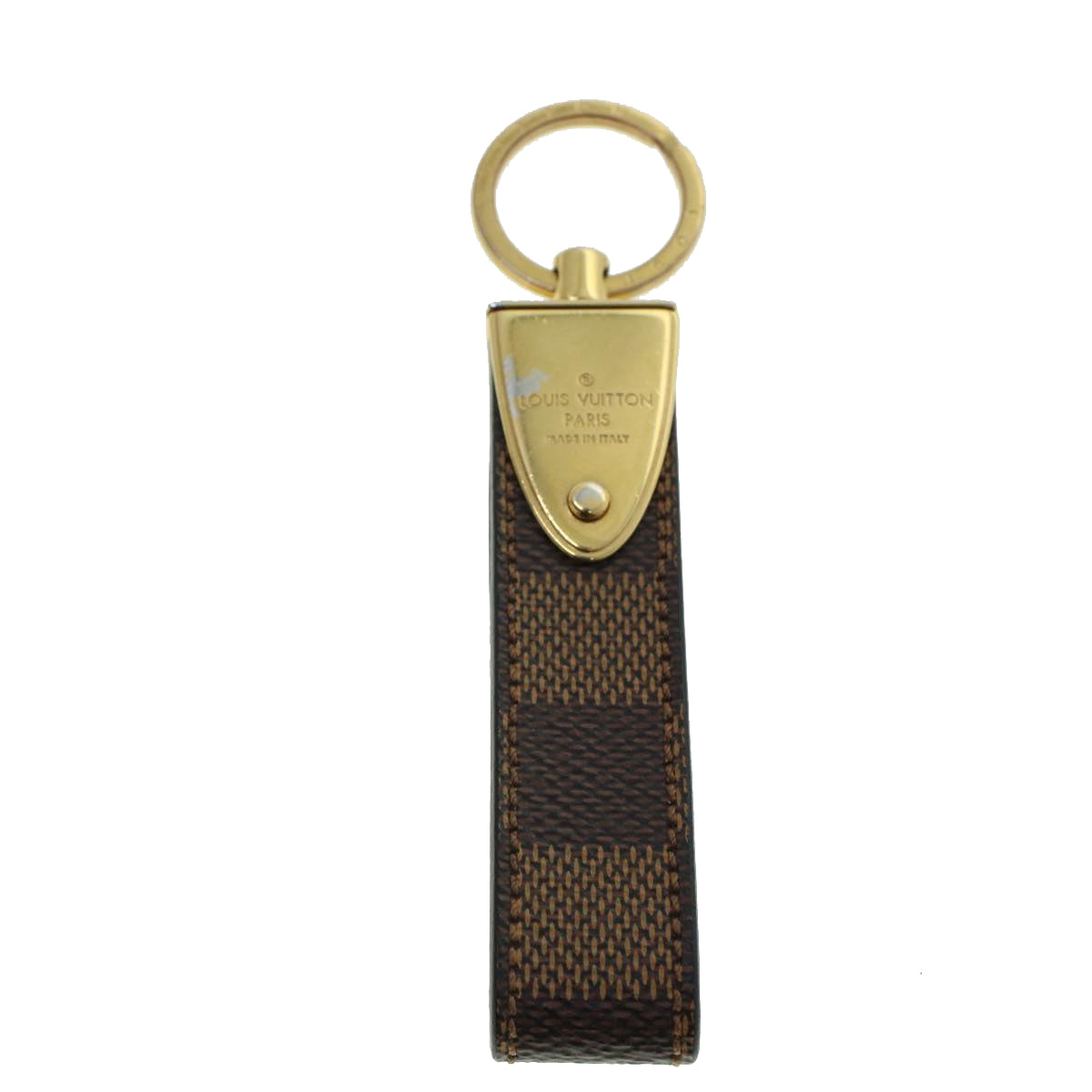 LOUIS VUITTON Damier Ebene Porte Cles Dragonne Key Holder M65050 LV Auth ac1942 - 0