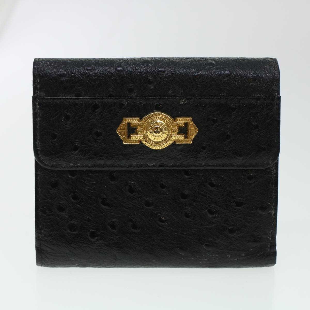 Gianni Versace Key Case Wallet Leather 3Set Black Auth ac1945 - 0