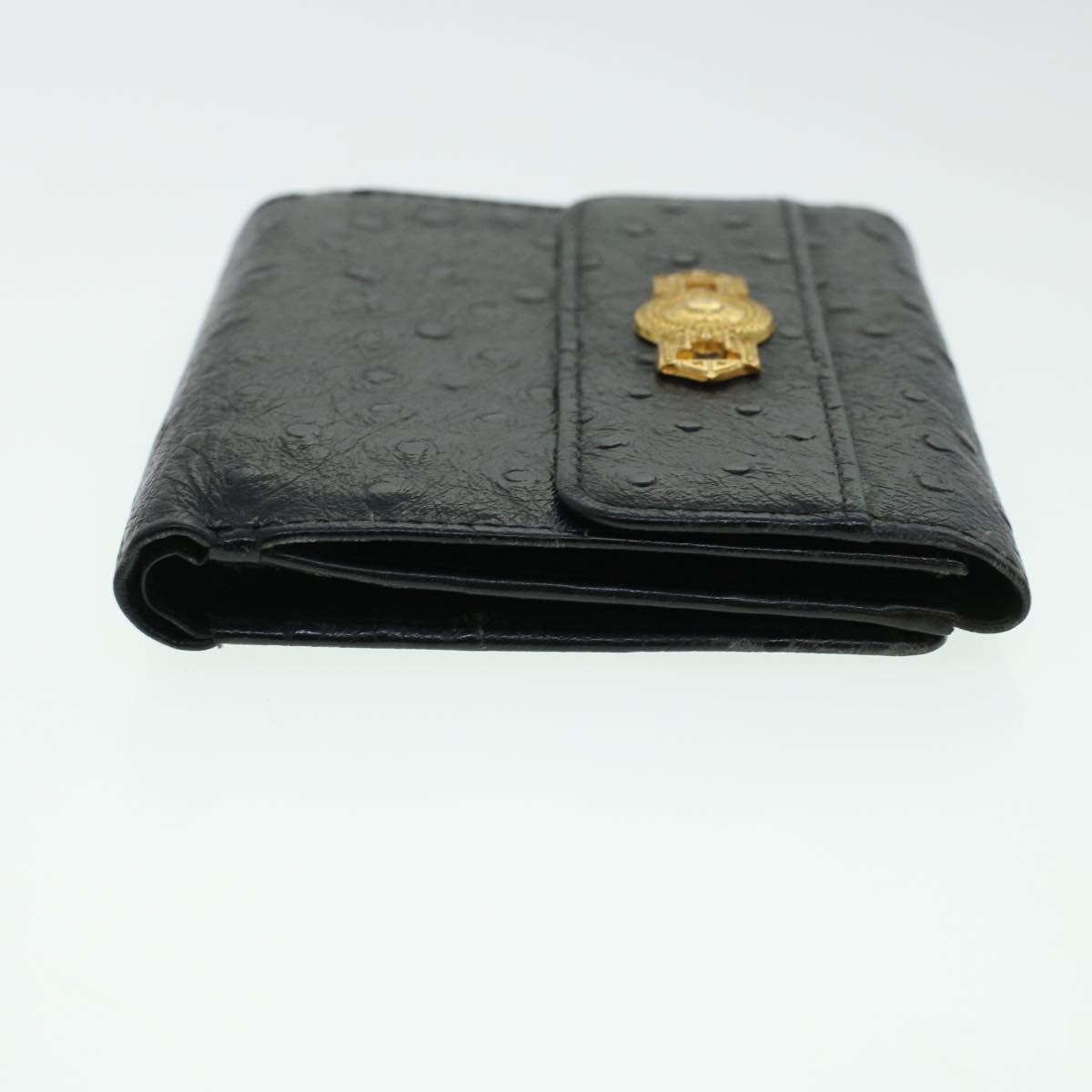 Gianni Versace Key Case Wallet Leather 3Set Black Auth ac1945