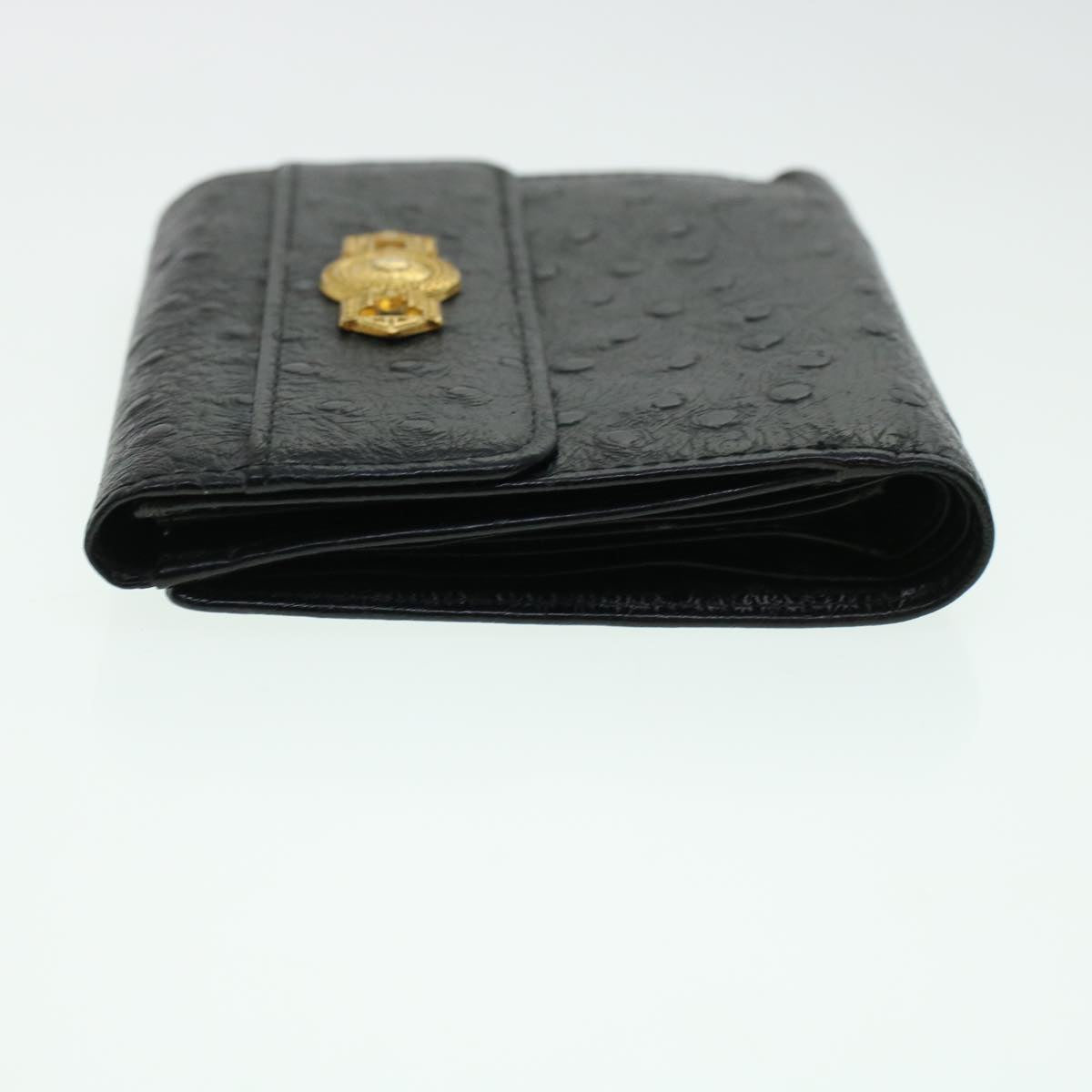 Gianni Versace Key Case Wallet Leather 3Set Black Auth ac1945