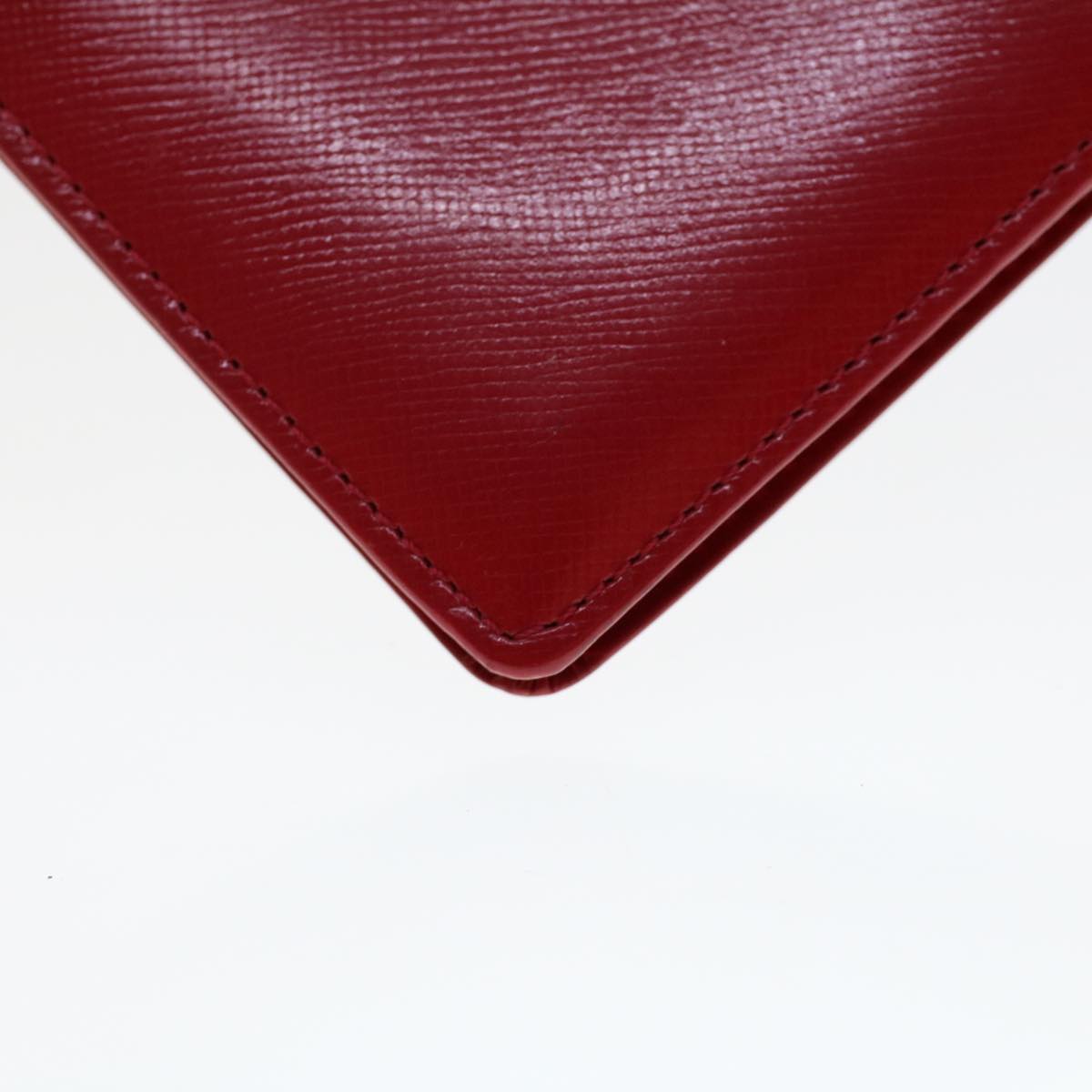 Gianni Versace Card Case Leather Red Auth ac1965