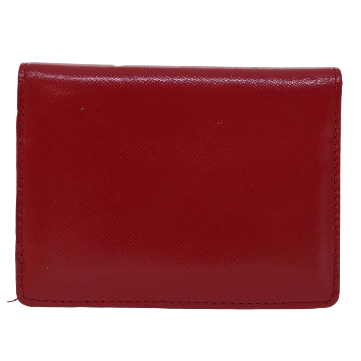 Gianni Versace Card Case Leather Red Auth ac1965 - 0