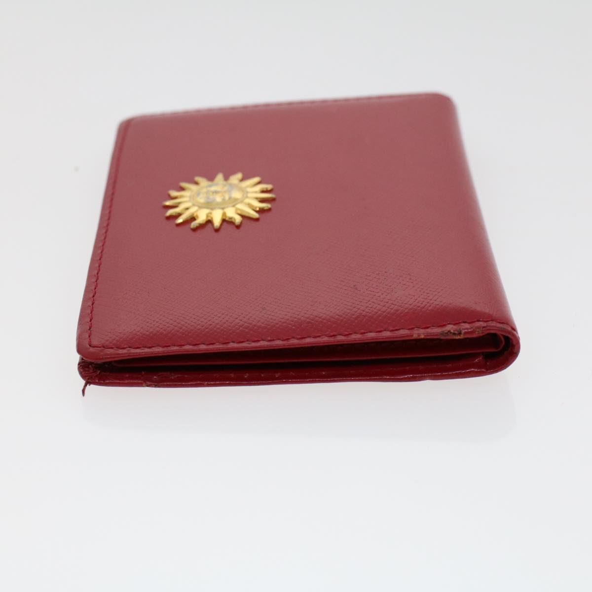 Gianni Versace Card Case Leather Red Auth ac1965