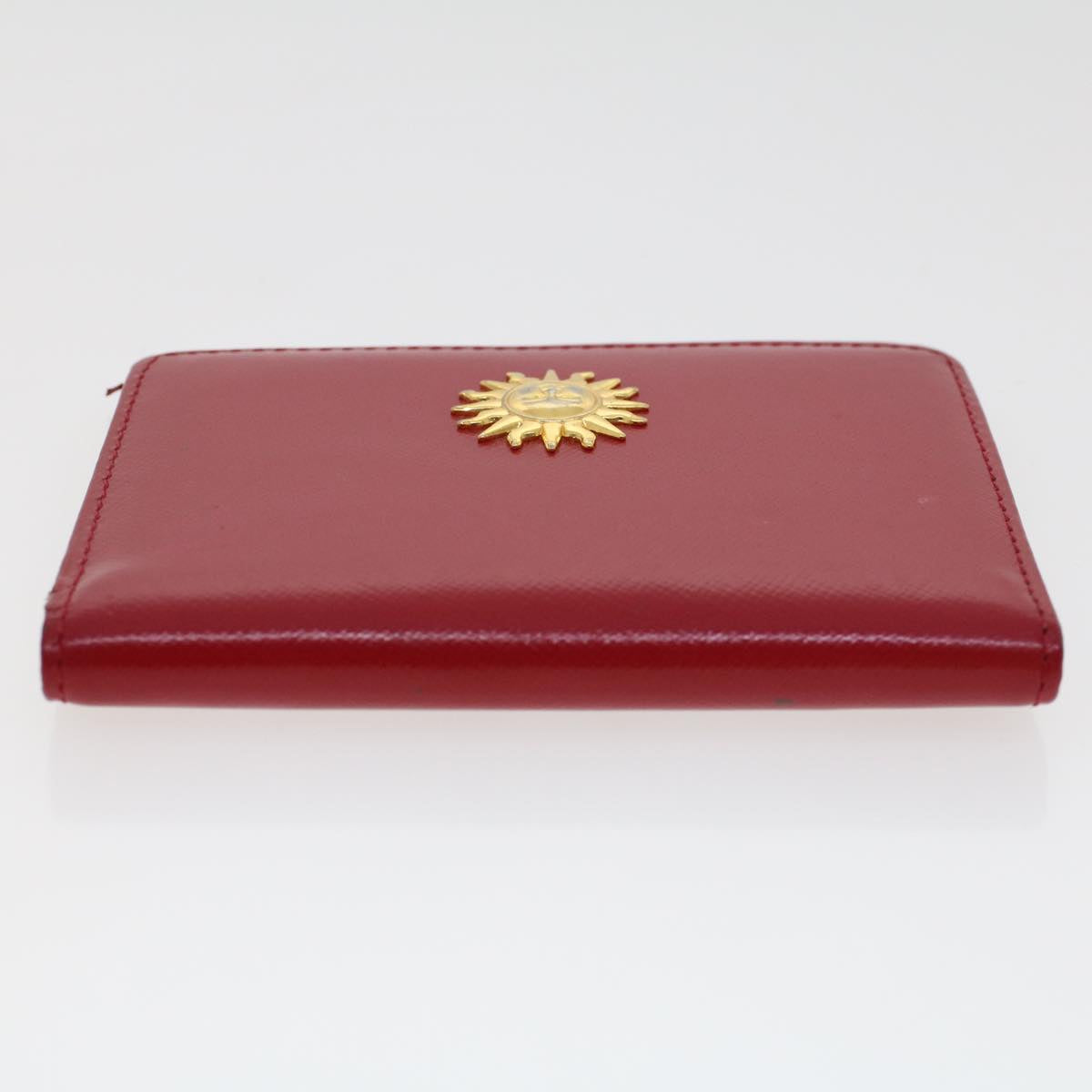 Gianni Versace Card Case Leather Red Auth ac1965