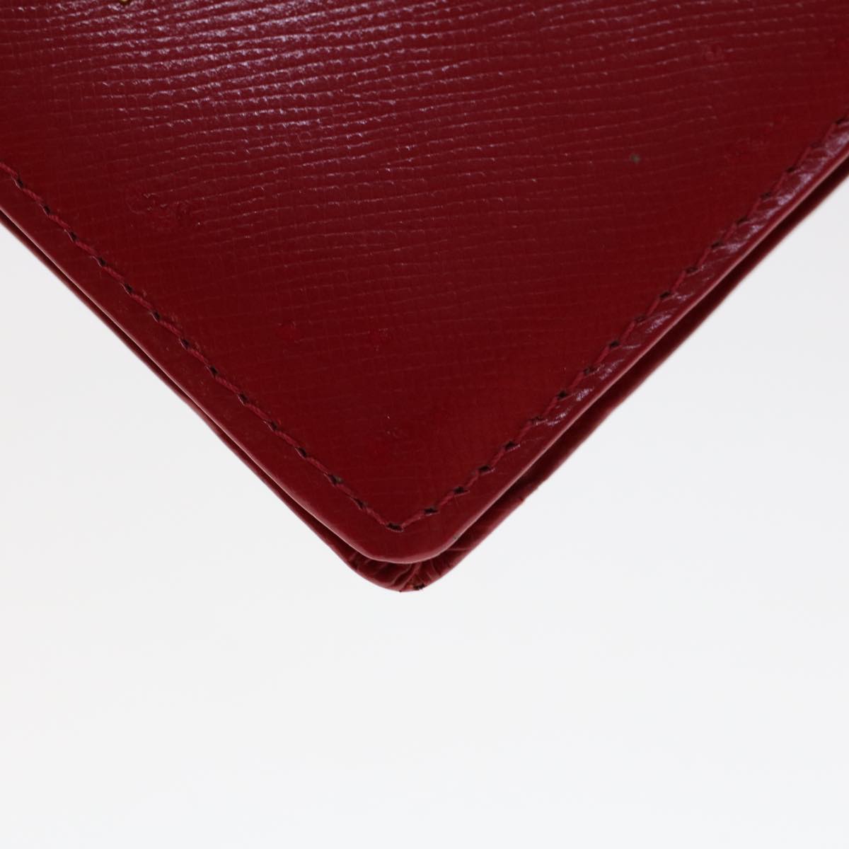 Gianni Versace Card Case Leather Red Auth ac1965