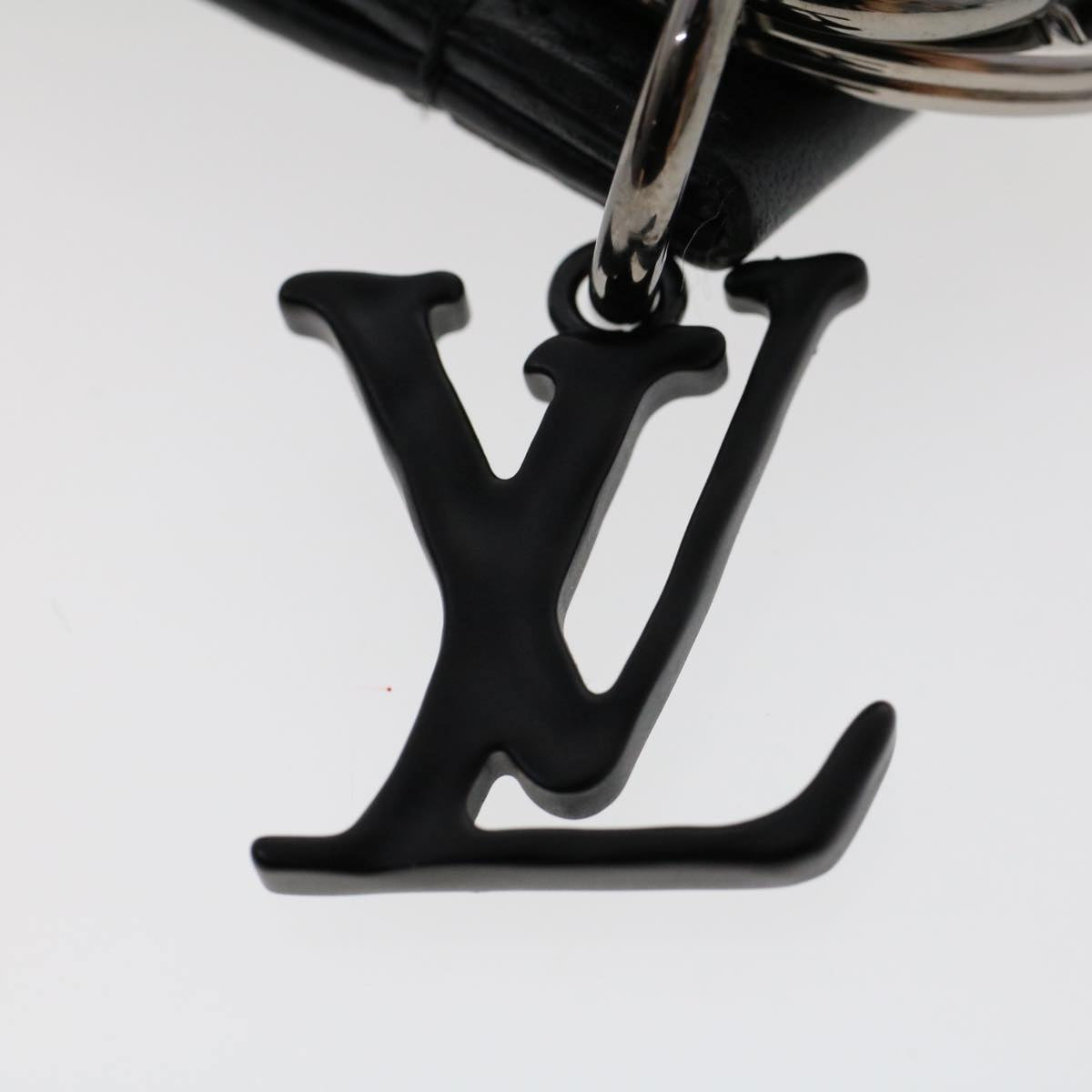 LOUIS VUITTON Monogram Shadow Porte Cles Dragonne Key Ring Black M68675 ac1982