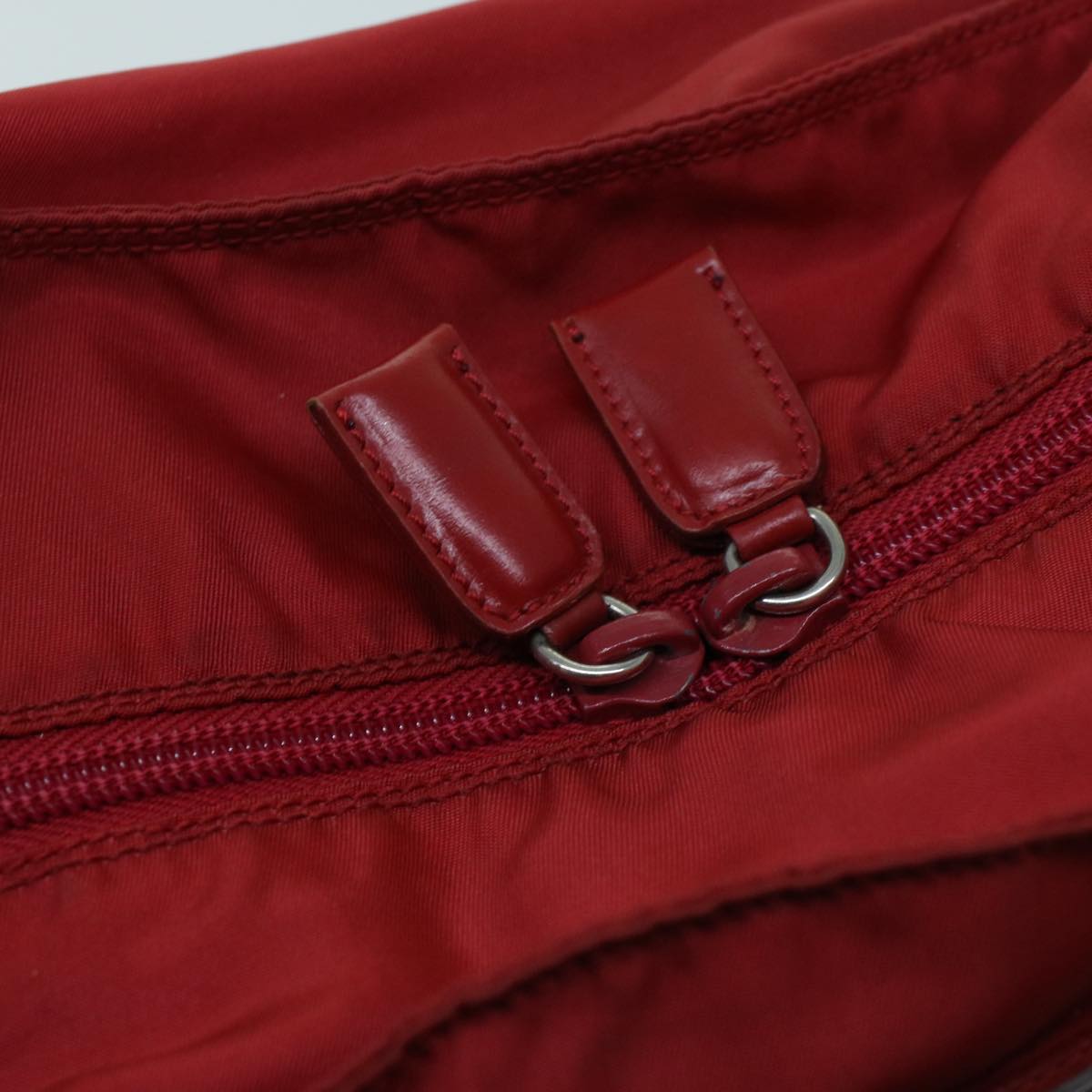 PRADA Shoulder Bag Nylon Red Auth ac2030
