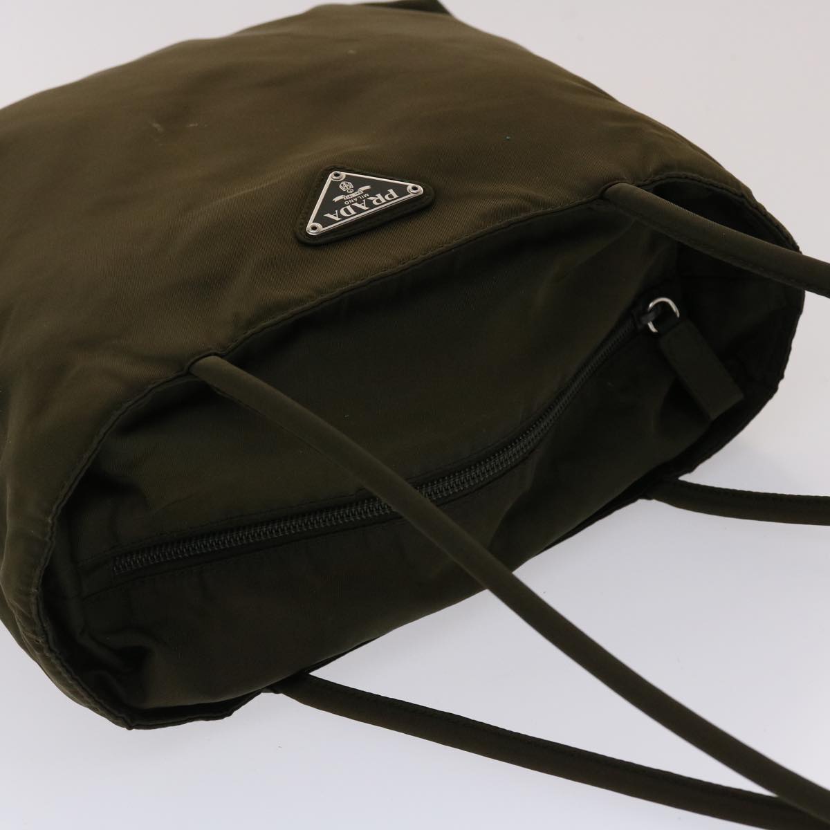 PRADA Shoulder Bag Nylon Green Auth ac2031