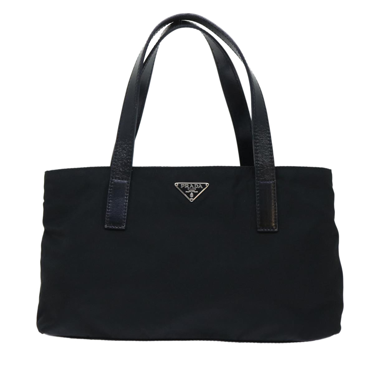 PRADA Hand Bag Nylon Black Auth ac2075