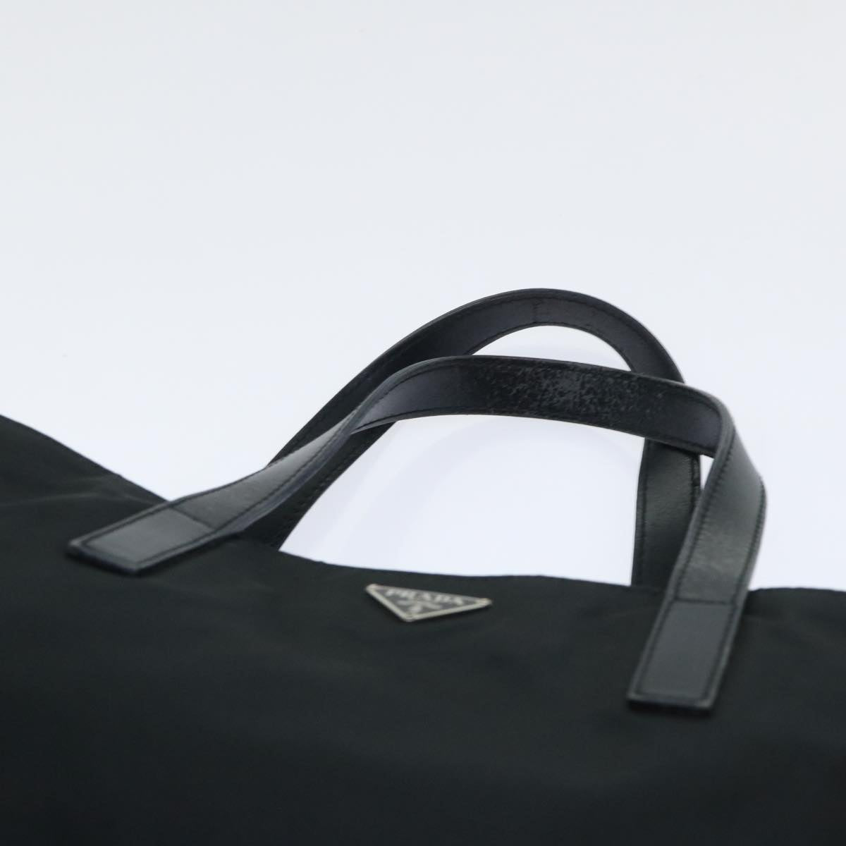 PRADA Hand Bag Nylon Black Auth ac2075