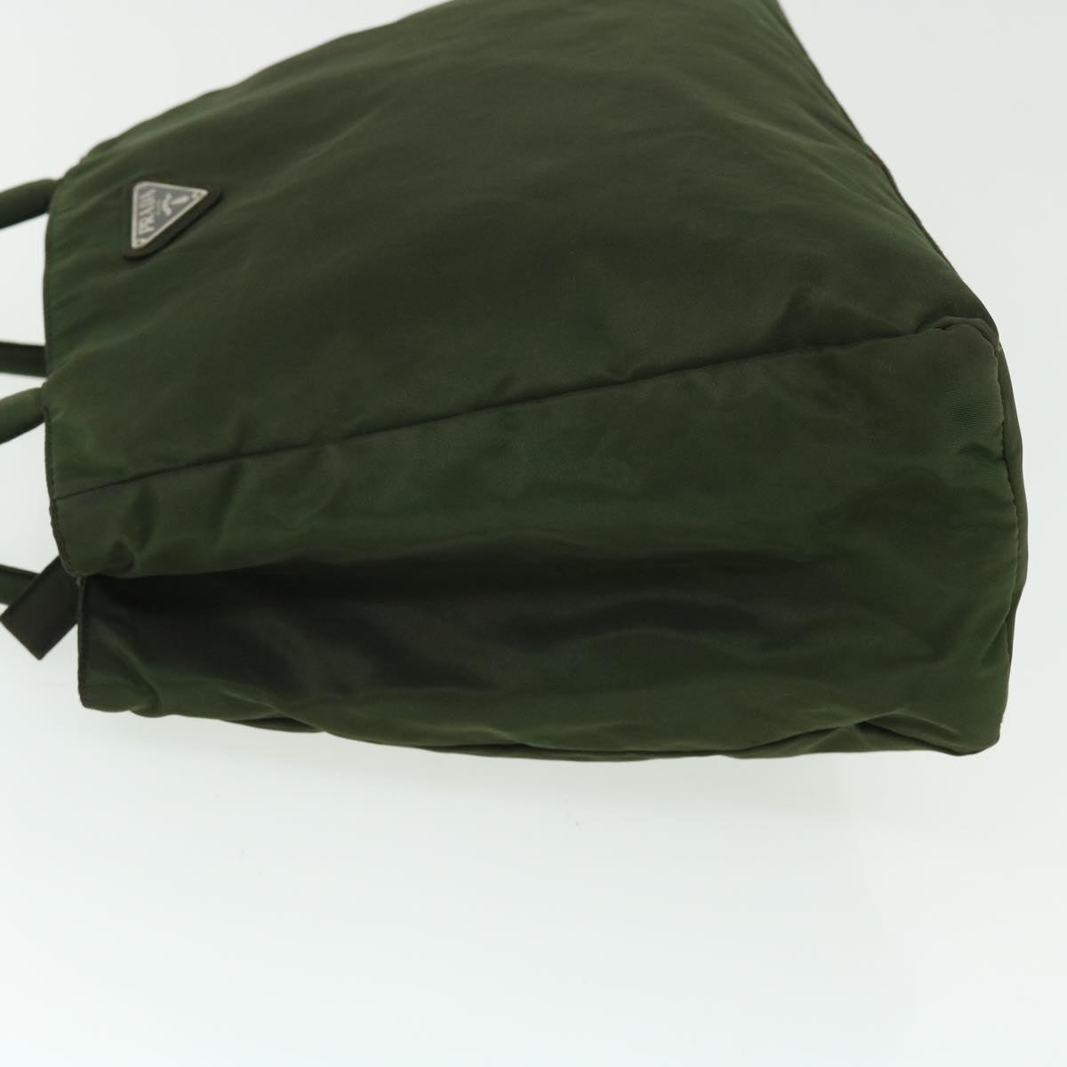 PRADA Hand Bag Nylon Khaki Auth ac2110
