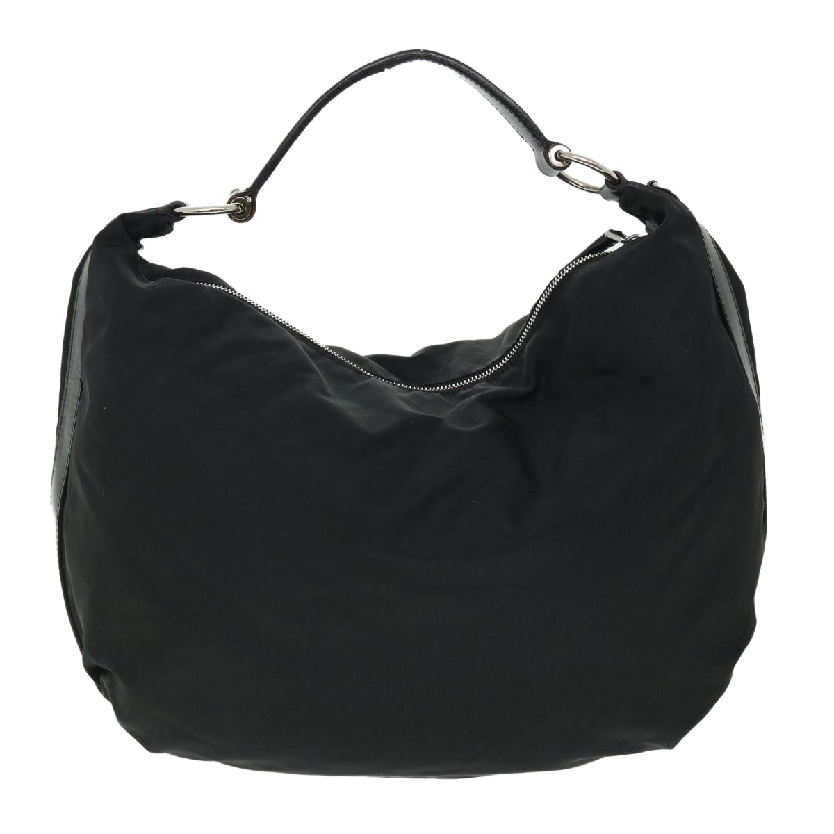 PRADA Shoulder Bag Nylon Black Auth ac2115 - 0