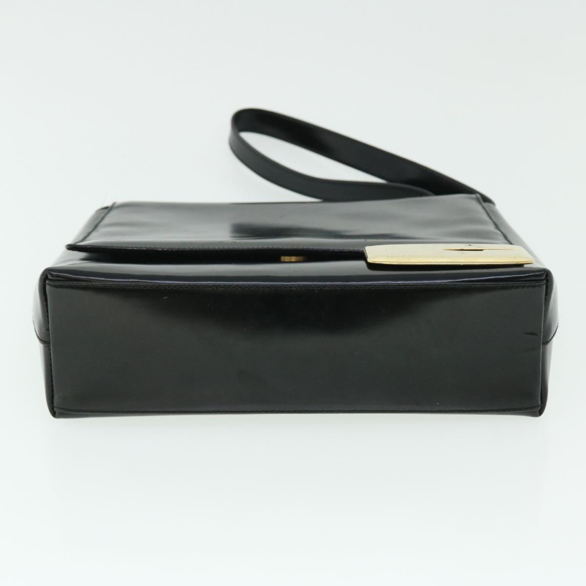 GUCCI Shoulder Bag Patent leather Black 001 3444 1812 Auth ac2141