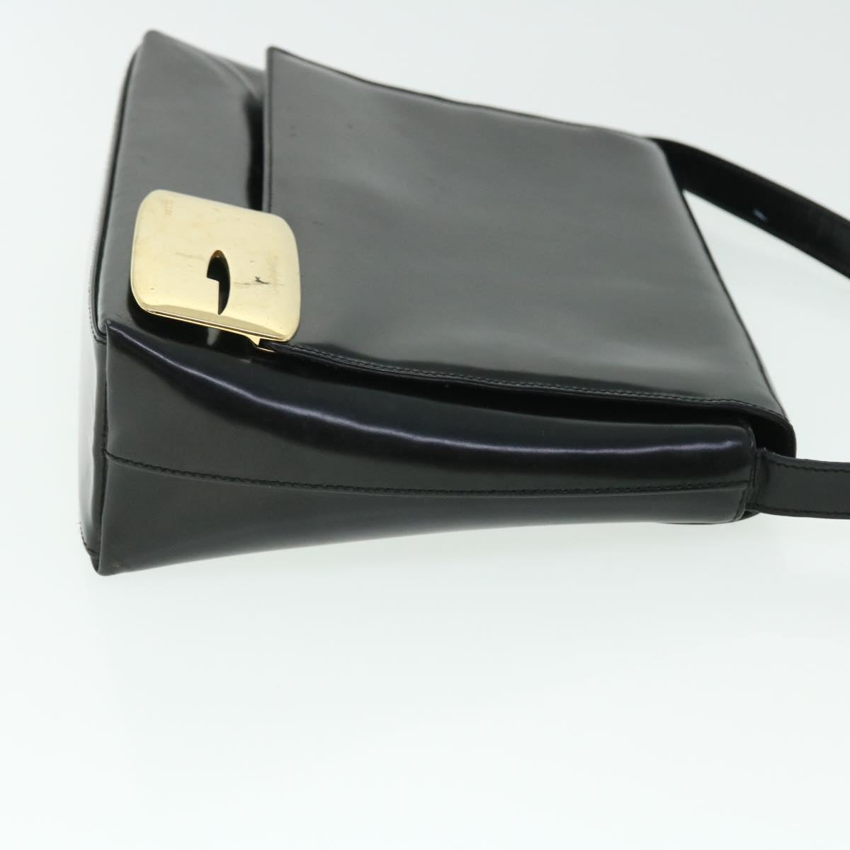 GUCCI Shoulder Bag Patent leather Black 001 3444 1812 Auth ac2141