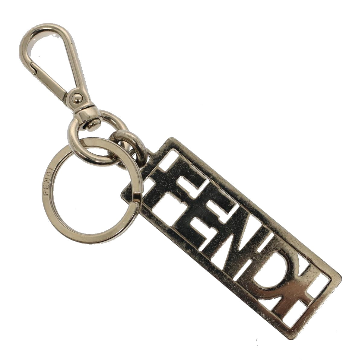 FENDI Key Holder Metal Silver Auth ac2145 - 0