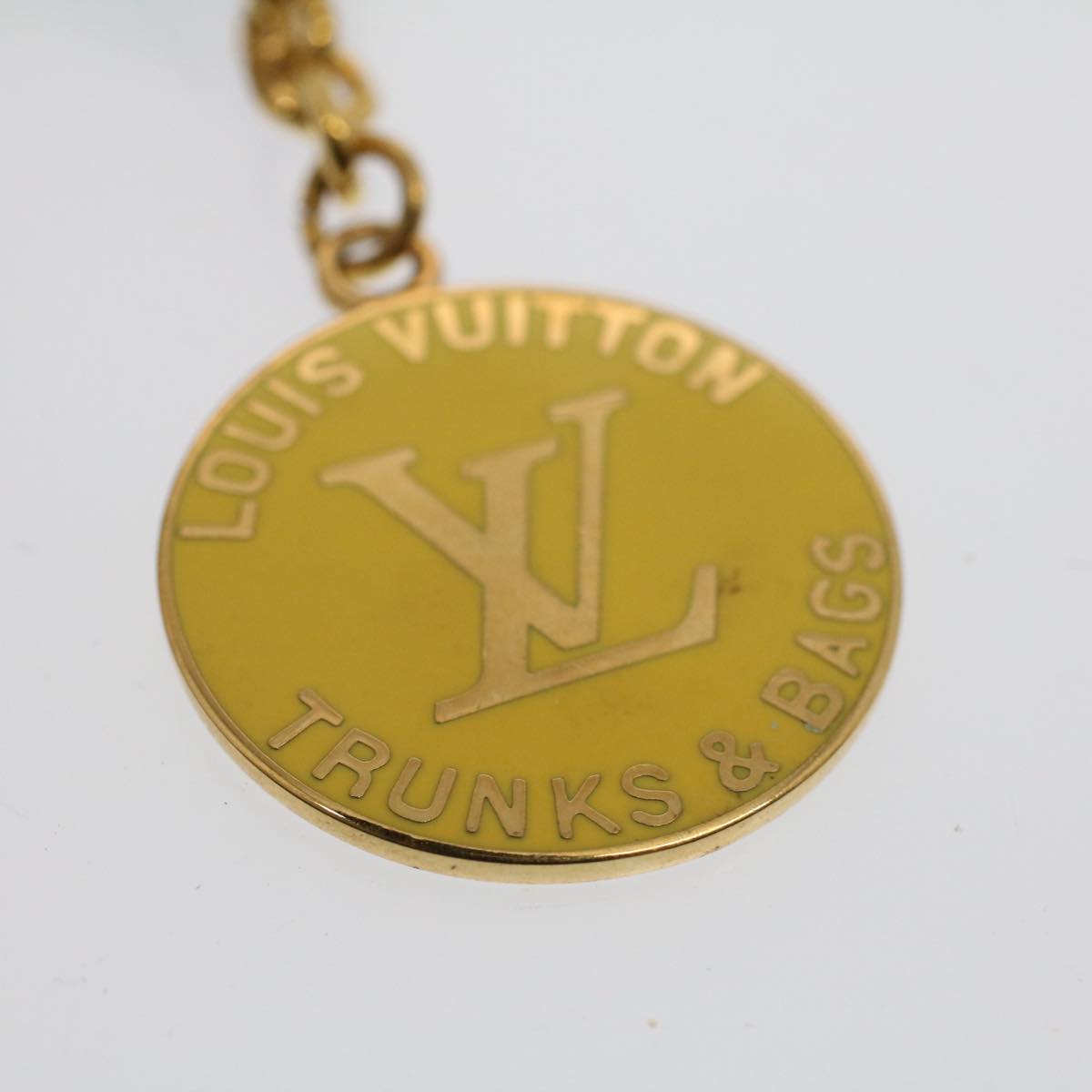 LOUIS VUITTON T&B Key Holder Metal Gold Tone Multicolor LV Auth ac2147