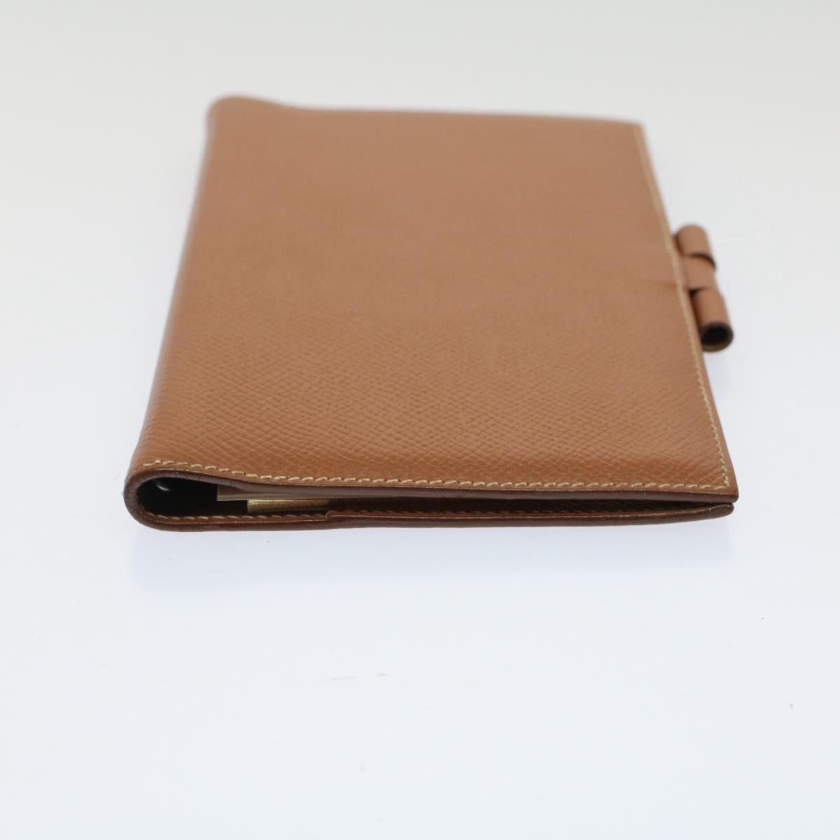 HERMES Ajanda Vijo Day Planner Cover Leather Brown Auth ac2153