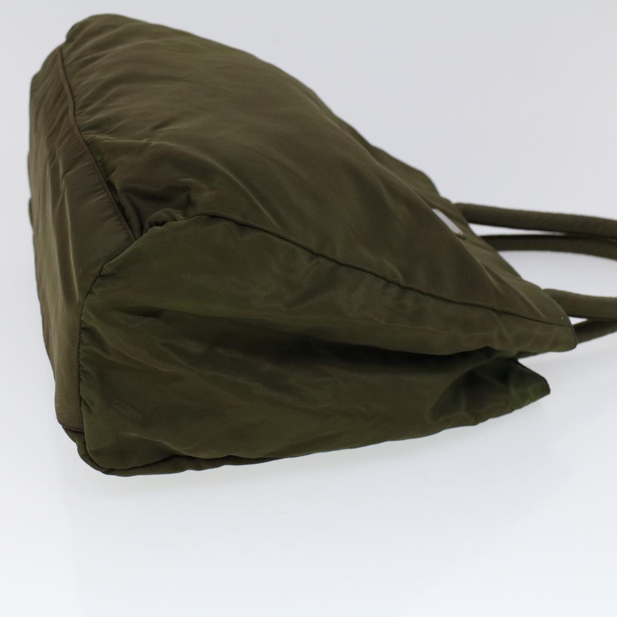PRADA Hand Bag Nylon Khaki Auth ac2161