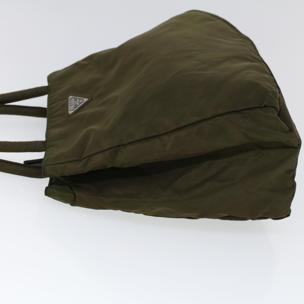 PRADA Hand Bag Nylon Khaki Auth ac2161