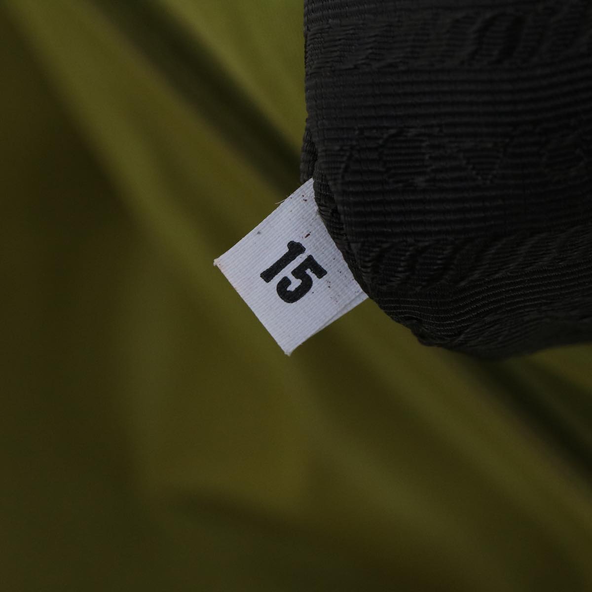 PRADA Shoulder Bag Nylon Yellow Green khaki Auth ac2162