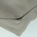 BURBERRY Tote Bag Leather Gray White Auth ac2169-15