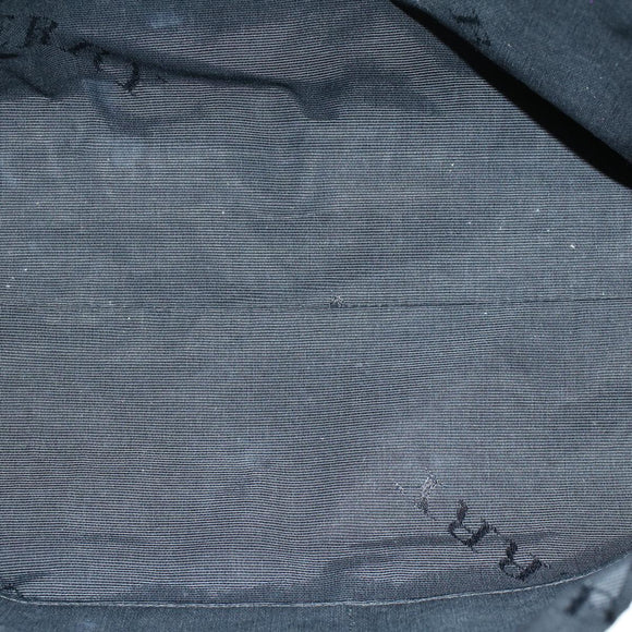 BURBERRY Tote Bag Leather Gray White Auth ac2169