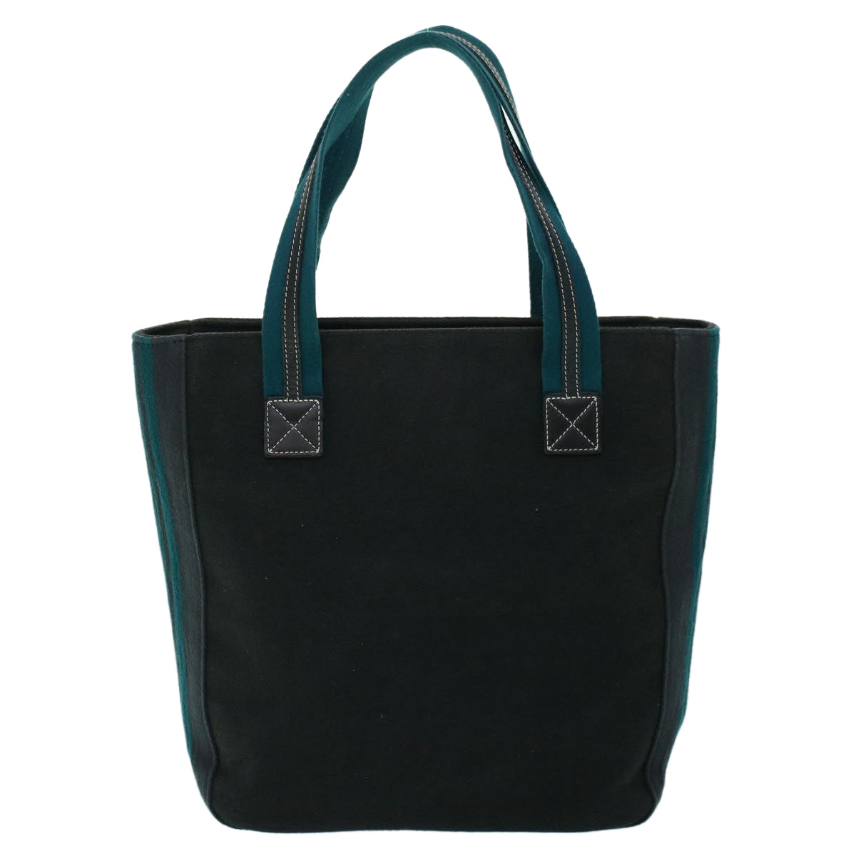 BURBERRY Blue Label Tote Bag Canvas Black Blue Auth ac2170 - 0