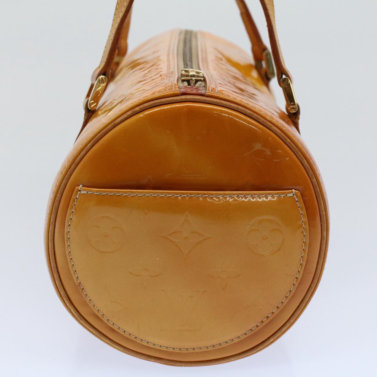 LOUIS VUITTON Monogram Vernis Bedford Hand Bag Beige M91006 LV Auth ac2193