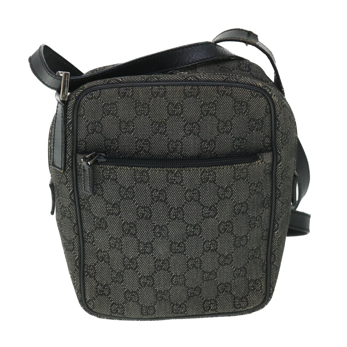 GUCCI GG Canvas Shoulder Bag Black 03136 Auth ac2200