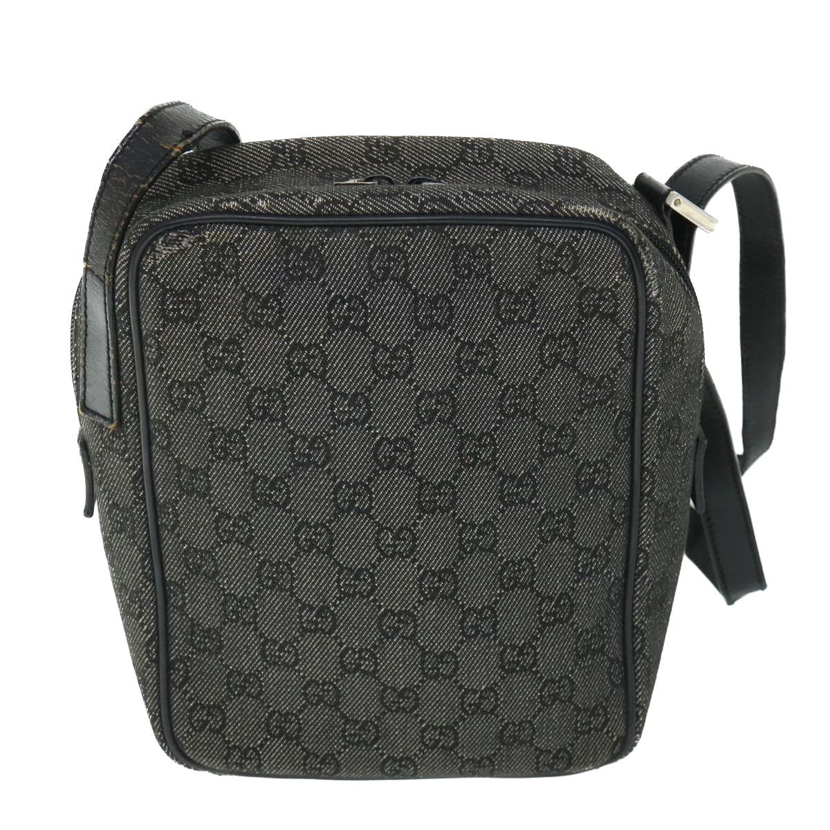 GUCCI GG Canvas Shoulder Bag Black 03136 Auth ac2200 - 0