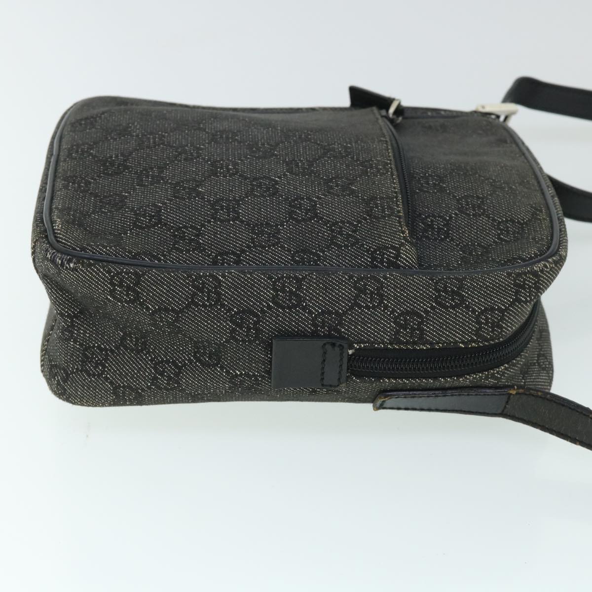 GUCCI GG Canvas Shoulder Bag Black 03136 Auth ac2200