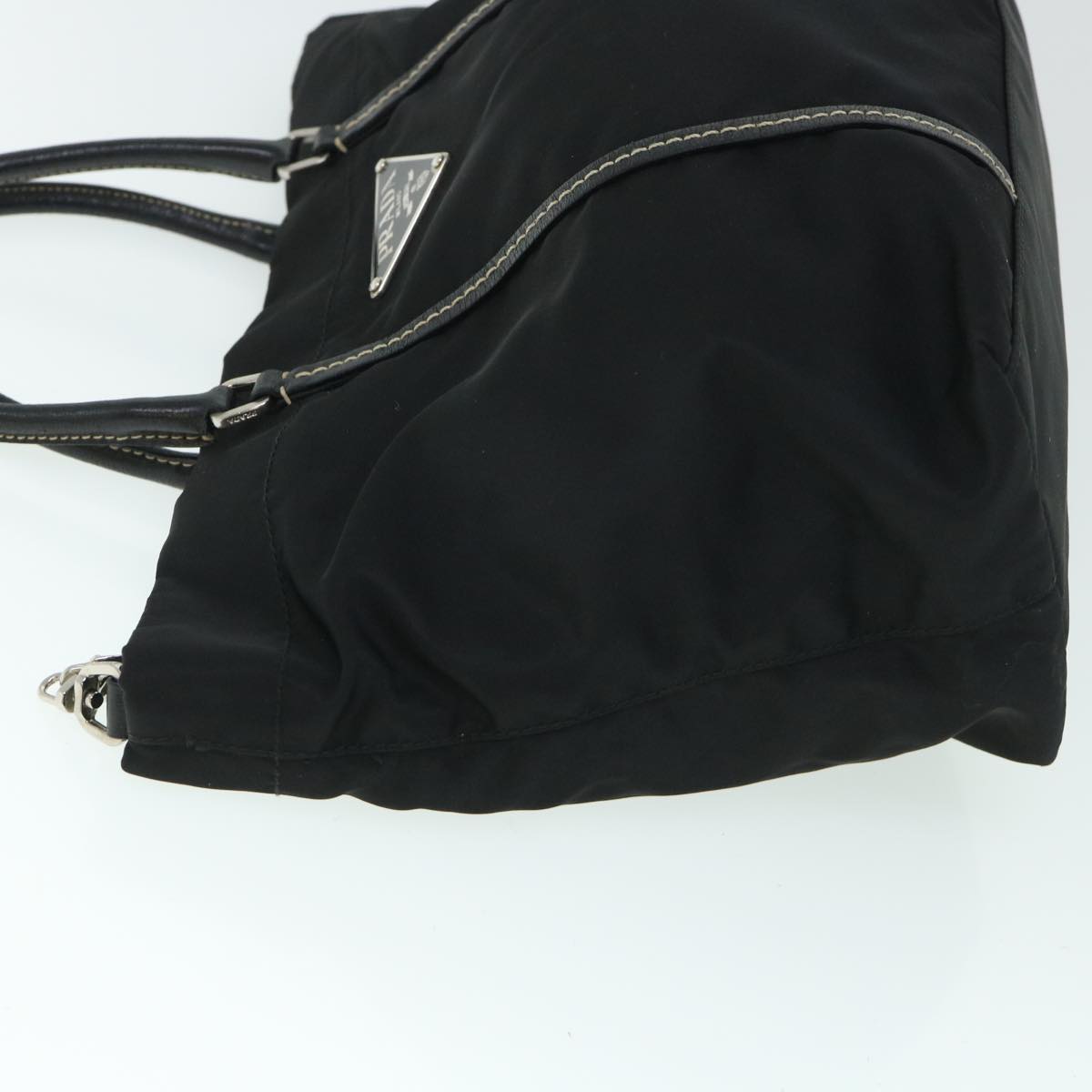 PRADA Hand Bag Nylon Black Auth ac2201