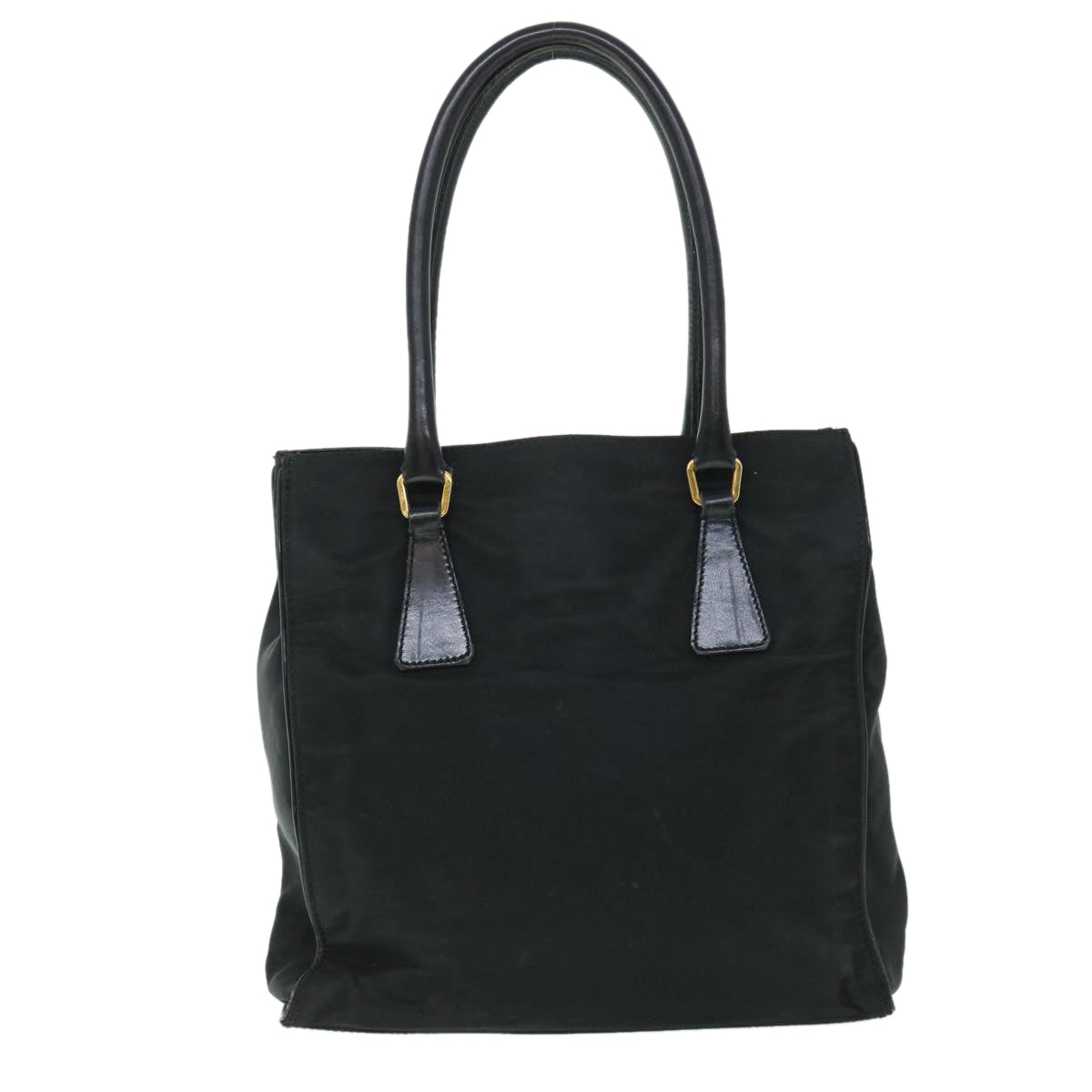 PRADA Hand Bag Nylon Leather Black Auth ac2203 - 0
