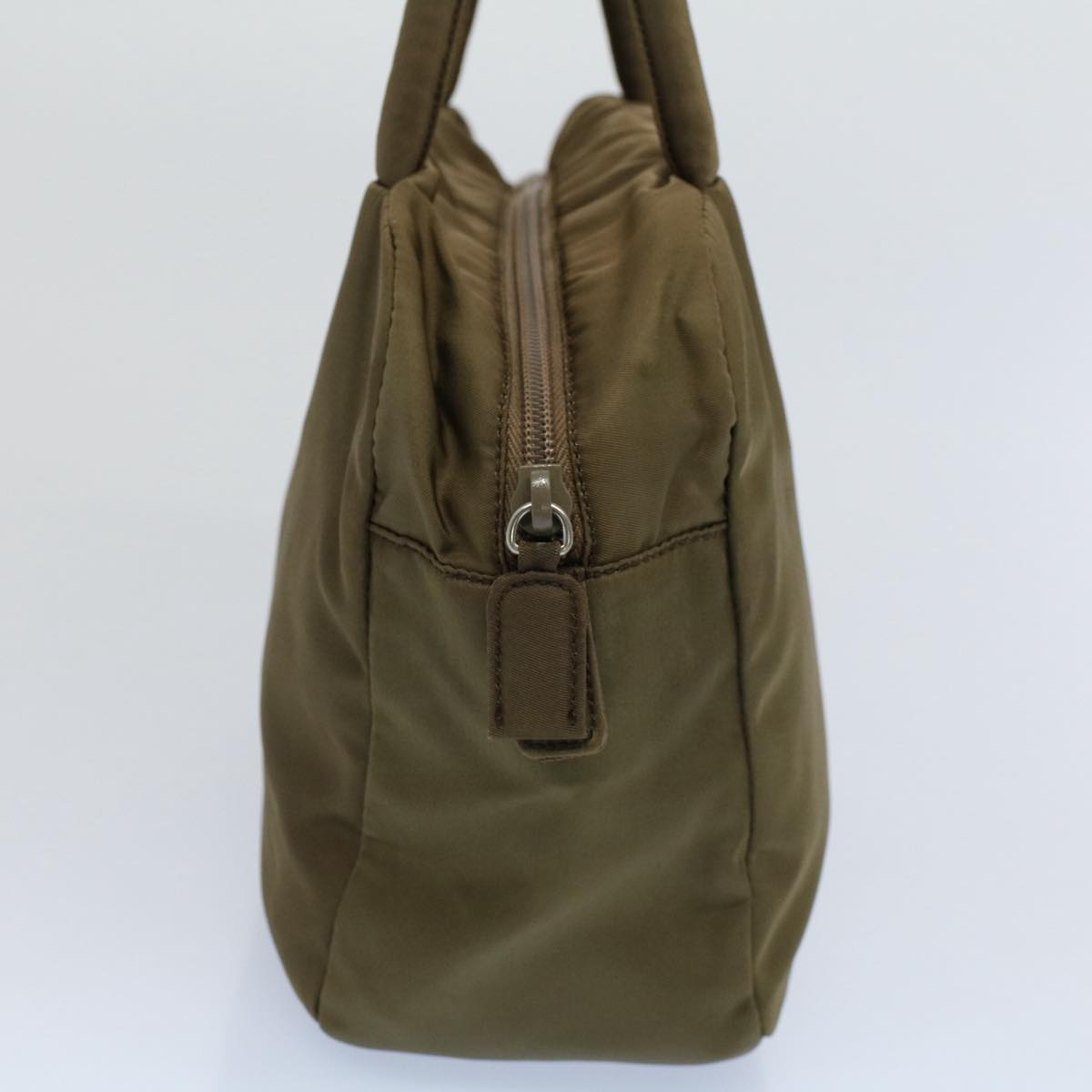 PRADA Hand Bag Nylon Khaki Auth ac2204