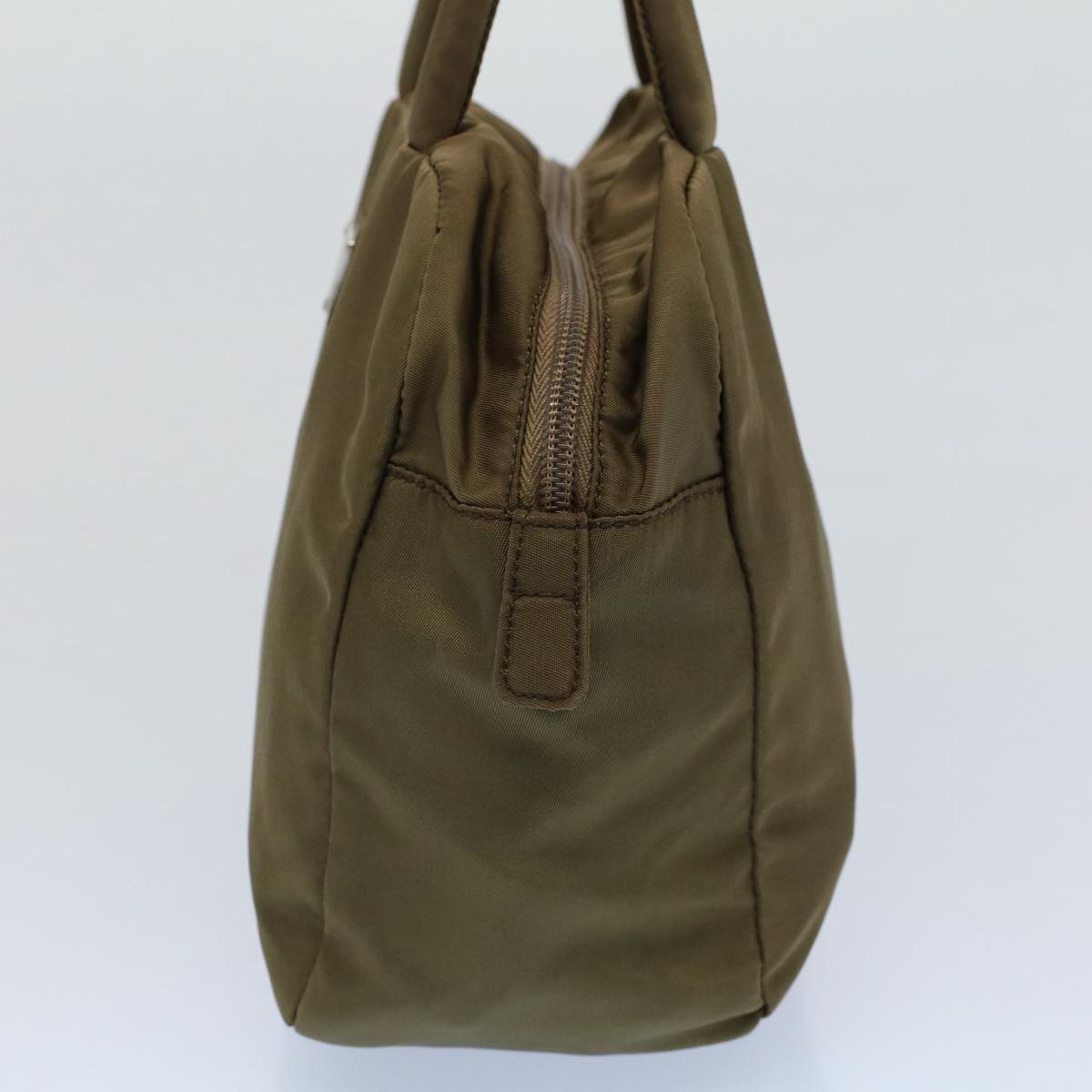 PRADA Hand Bag Nylon Khaki Auth ac2204
