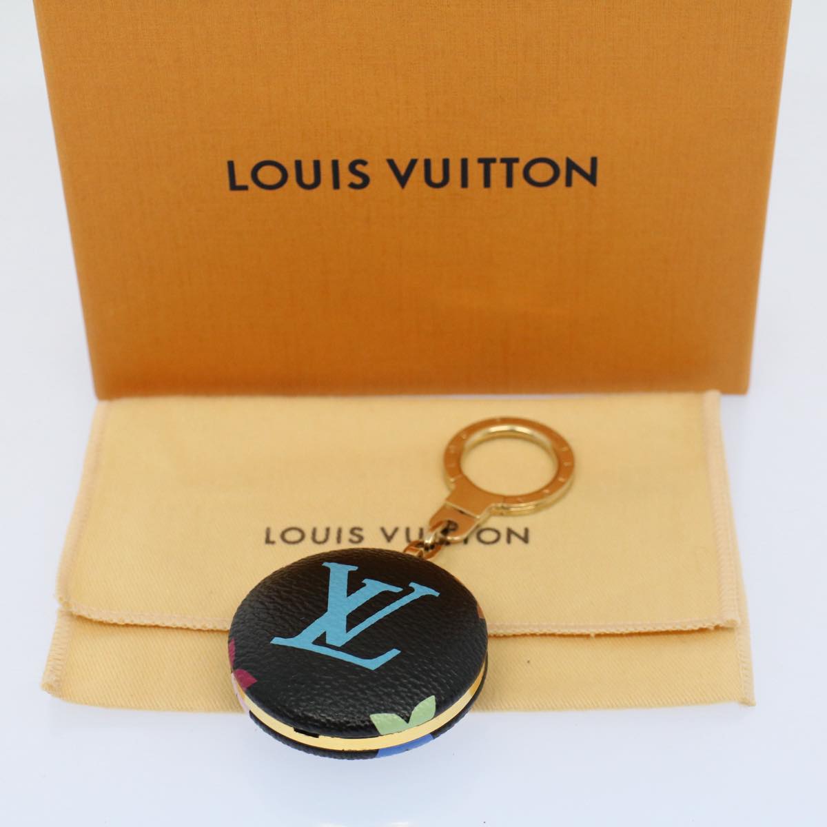 LOUIS VUITTON Monogram Multicolor Canvas Astropill Key Holder M51912 Auth ac2215