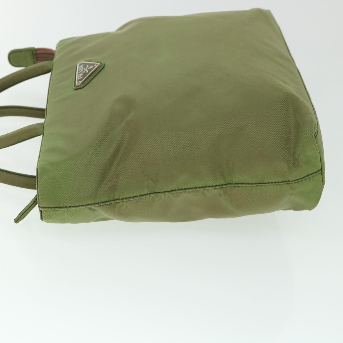PRADA Hand Bag Nylon Khaki Auth ac2223