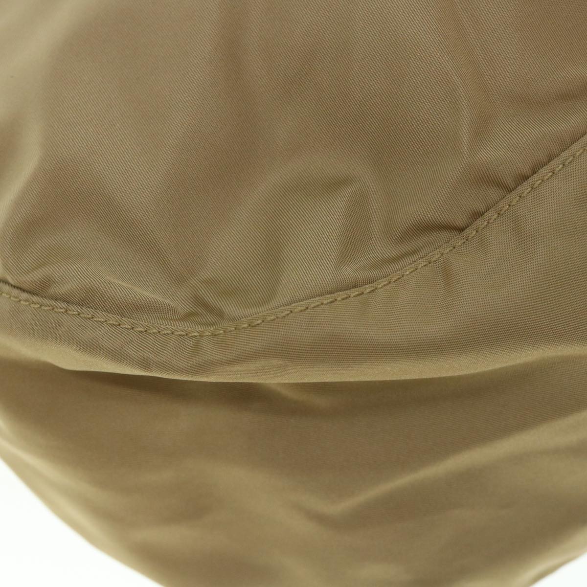 PRADA Shoulder Bag Nylon Leather Khaki Auth ac2226