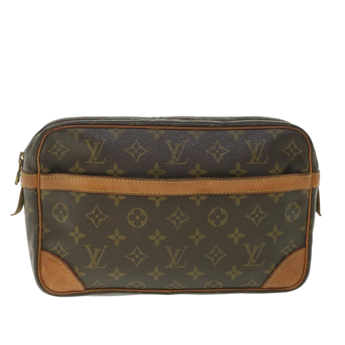 LOUIS VUITTON Monogram Compiegne 28 Clutch Bag M51845 LV Auth ac2258