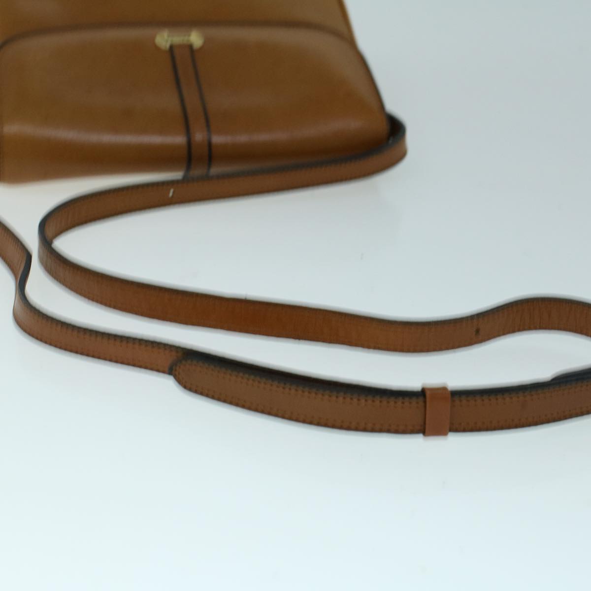 BALLY Shoulder Bag Leather Brown Auth ac2272