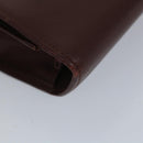 CARTIER Clutch Bag Leather Red Auth ac2283-6