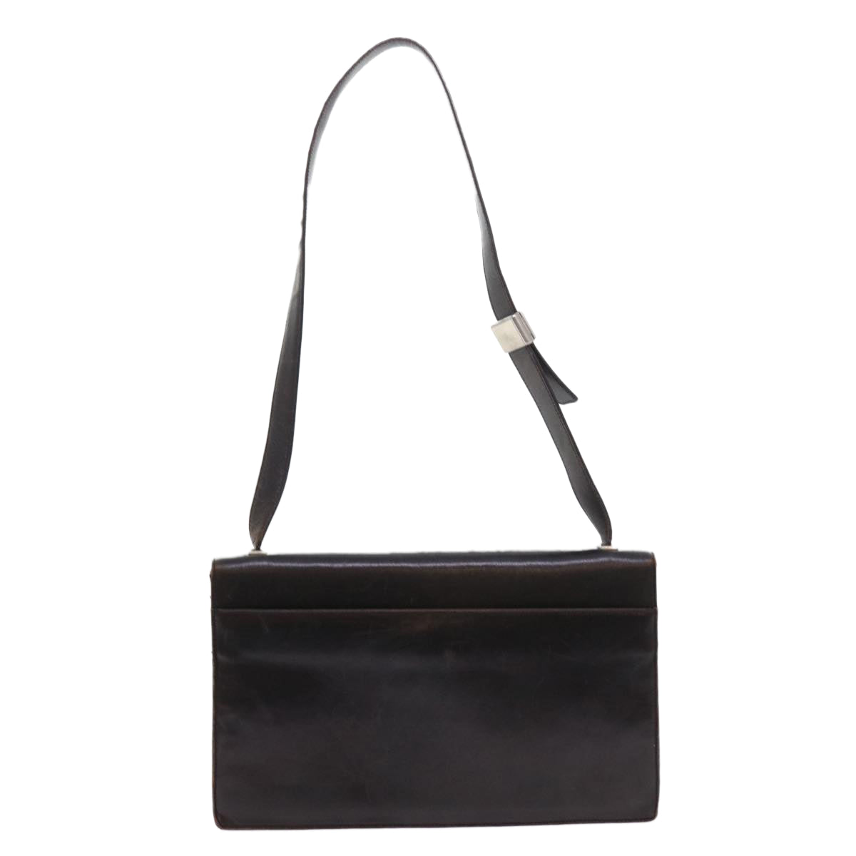 PRADA Shoulder Bag Leather Black Auth ac2284 - 0