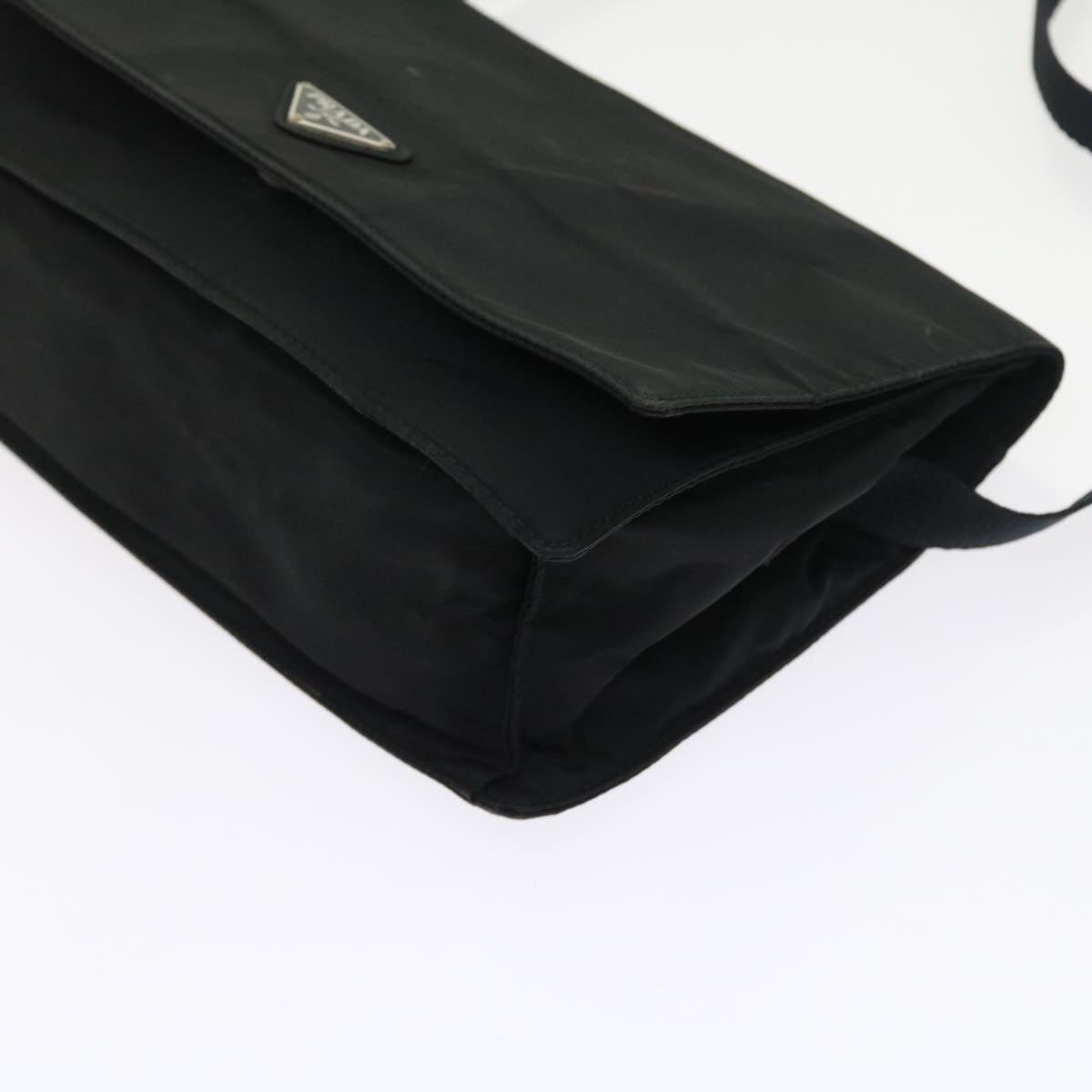 PRADA Shoulder Bag Nylon Black Auth ac2287