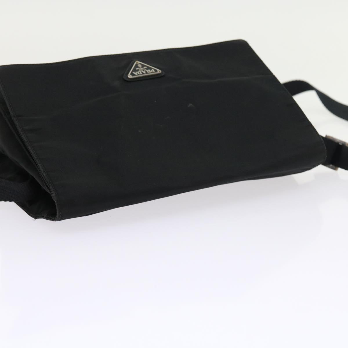 PRADA Shoulder Bag Nylon Black Auth ac2287