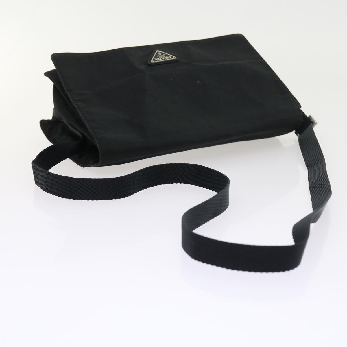 PRADA Shoulder Bag Nylon Black Auth ac2287