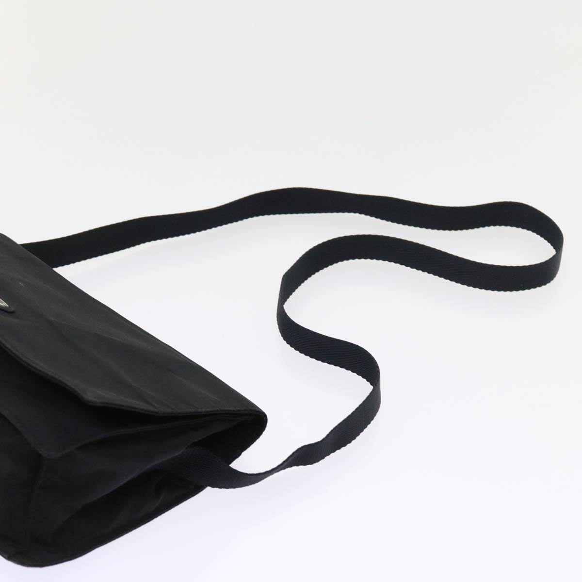 PRADA Shoulder Bag Nylon Black Auth ac2287