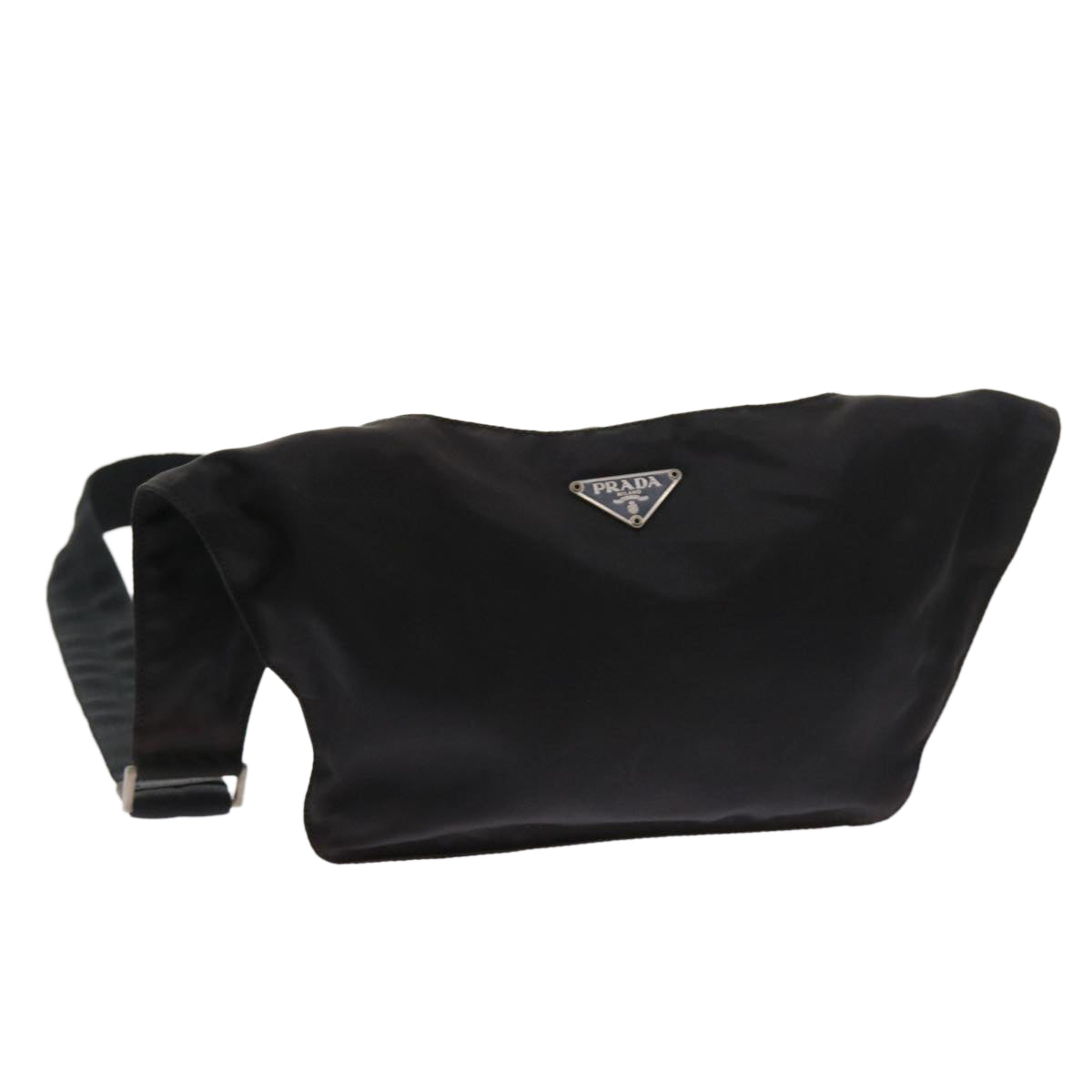 PRADA Shoulder Bag Nylon Black Auth ac2291