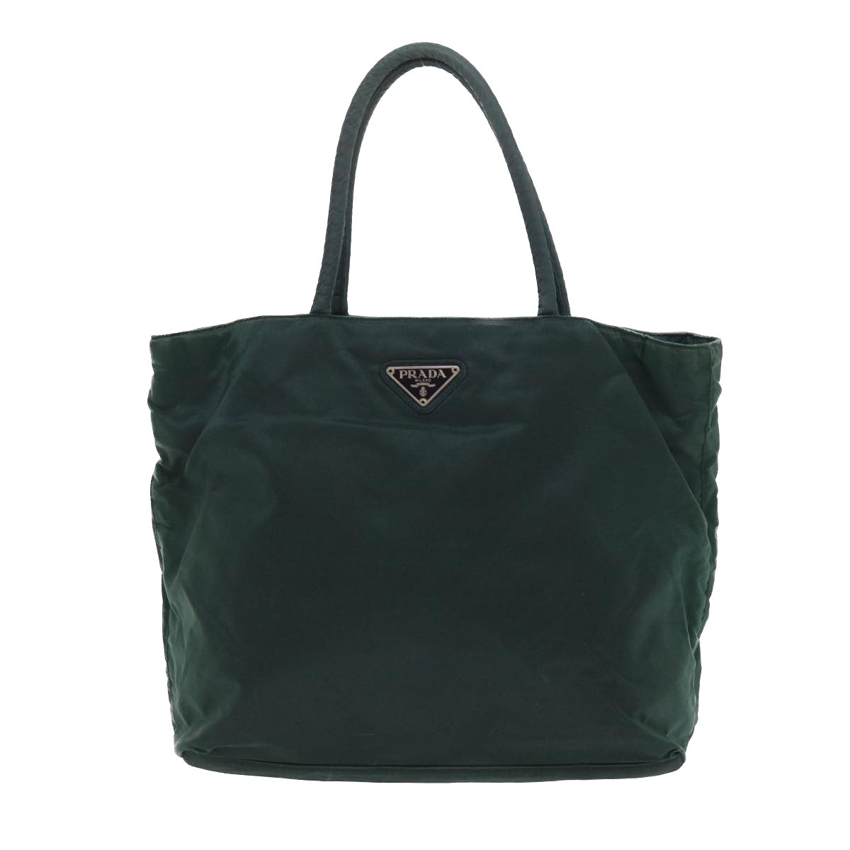 PRADA Hand Bag Nylon Green Auth ac2301